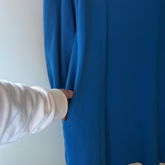 Adorable Cobalt Blue Designer Dorothee Schumacher Dress WITH POCKETS - Picture 4 of 6